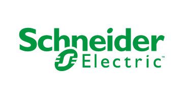 Schneider Electric Logo in grün mit stilisiertem S und Schriftzug, Symbol für Nachhaltigkeit und Innovation.